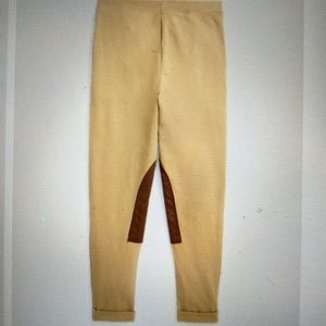 Equestrian-inspired Jersey Legging classic camel Girls Size M (8-10) NWT.